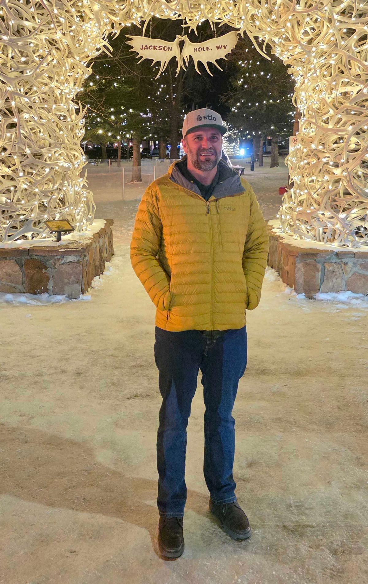 Guidefitter Pro Jared Pettyjohn in the Rab Microlight Alpine Down Jacket for hunting and everyday wear.